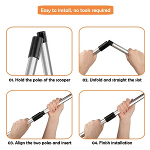 Recogedor de basura para mascotas personalizado patio al aire libre portátil 32 pulgadas mango largo <span class=keywords><strong>Metal</strong></span> plegable perro <span class=keywords><strong>Pooper</strong></span> <span class=keywords><strong>Scooper</strong></span> con bolsa - Product Image 5
