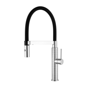 Grifo Mezclador de Cocina de Latón con Rociador de Silicona Extraíble, Lujo en Dorado, Sin Goteo, WT1074CH-KF - Product Image 2