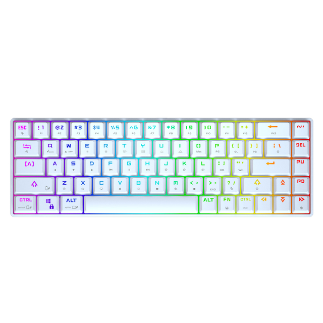 DK68 RGB Mechanical Keyboard Multiple Color Backlight Luminous 68 Keys Gaming Pc Keyboard