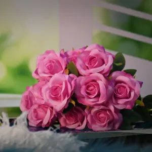 פרחים בתפזורת פרחים מלאכותיים חתונה חדש מגע אמיתי קישוט פרח סין