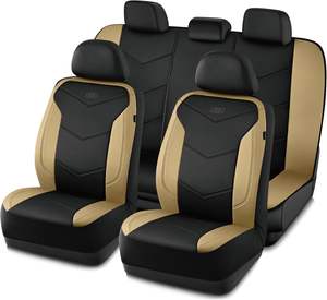 Housse de siège avant en <span class=keywords><strong>cuir</strong></span> <span class=keywords><strong>Skechers</strong></span> avec mousse à mémoire de forme, 2 pièces, compatible avec les airbags, ajustement universel pour SUV/vans/berlines/voitures/camions, gris - Product Image 2