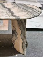 Table à manger française moderne de luxe en pierre naturelle, écologique, design, vente en gros d'usine, sur mesure pour hôtel et villa