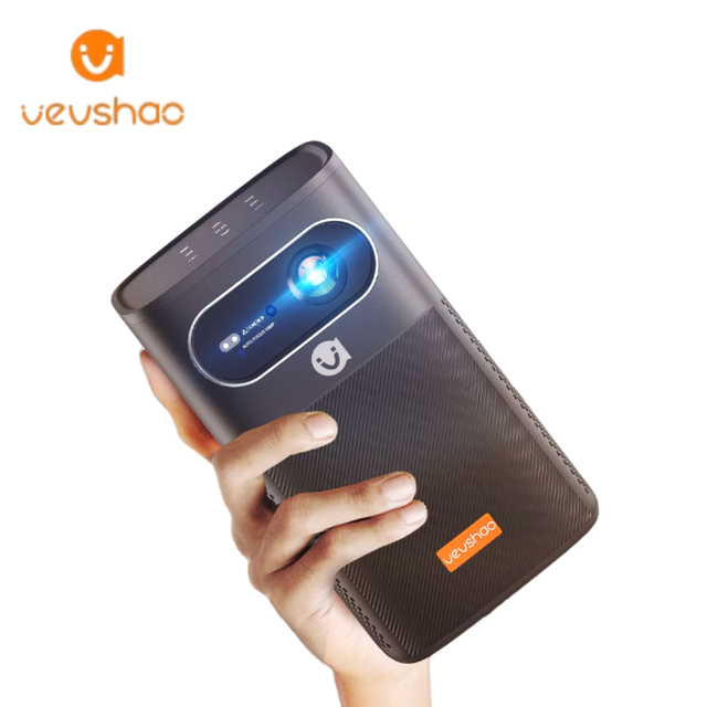 VEVSHAO New Arrival V30 Outdoor Battery Powered Projector Lightweight DLP Pocket Mini Built-in Battery 400 Lumens 2G 32GB