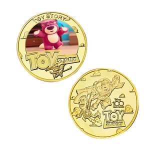 5 Pièces de monnaie commémoratives plaquées or 24 carats, imprimées en typographie, sur le thème de l'anime américain Toy <span class=keywords><strong>Story</strong></span>, cadeau de collection - Product Image 4