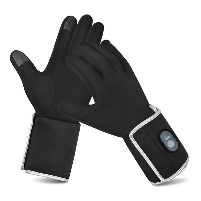 Winter outdoor sports ski mittens gloves smart thermostat switch touch screen design heated ski gloves