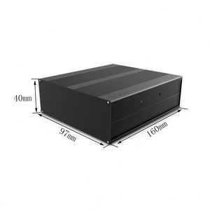 Caja de Control de Aleación de Aluminio con Acabado Arenado Hongfa HF-A-8, Gabinete Electrónico IP54 160x97x40mm, Panel Eléctrico Personalizable - Product Image 1