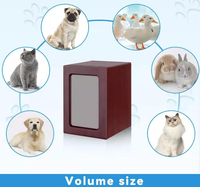 Urne commémorative moderne en bois pour cendres d'animaux de compagnie, best-seller, avec boîte photo, qualité supérieure