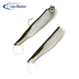 Bajo el maestro de señuelo de pesca de <span class=keywords><strong>la</strong></span> cabeza de <span class=keywords><strong>la</strong></span> plantilla cebo fácil ojo morado suave pike atraer negro - Product Image 4