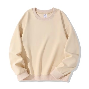 Sweat-shirt à col rond pour homme, doublé, couleur unie, coupe ample, manches longues, pull décontracté en coton tricoté, vêtements d'hiver - Product Image 5