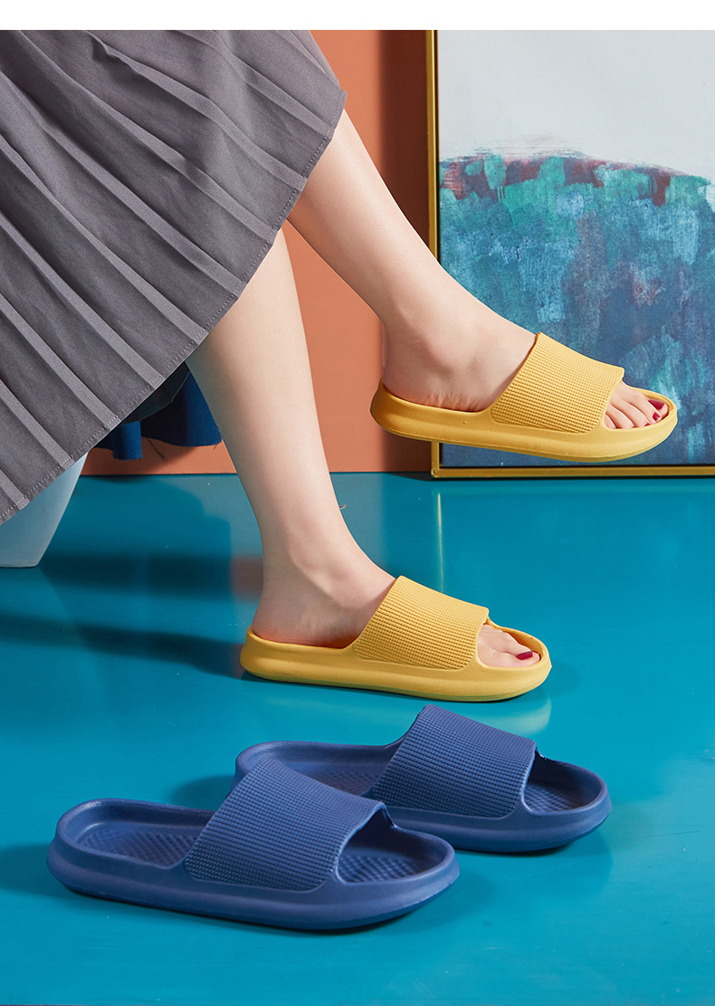 Bathroom Men Indoor Soft Slippers Non-Slip Home Shoes Cloud Slides Slippers Women