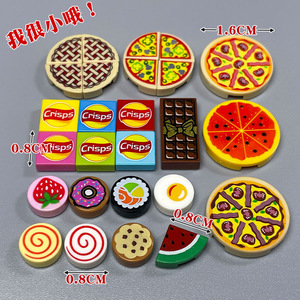 Blocs de construction MOC en forme de bonbons, jouets, snacks, pommes de terre, chocolat, pop-corn, pizza, hamburger, pain, biscuits et boissons - Product Image 3