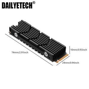 Disipador de Calor de Aluminio para SSD M2 2280, con Almohadilla Térmica de Silicona para PC de Escritorio y PS5 - Product Image 4
