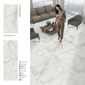 Azulejos de Porcelana Brillante California Ice para Piso y Pared, 600x1200mm 60x120cm, Formato Grande, Aspecto Mármol, Cerámica - Product Image 2
