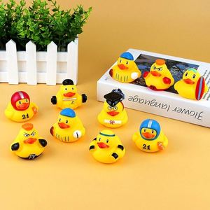 Jouet de bain créatif personnalisé pour enfants, canard en PVC et caoutchouc qui flotte et fait du bruit dans l'eau, jaune - Product Image 3