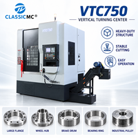 Tour vertical CNC VTC750 avec mandrin hydraulique pour pièces de frein