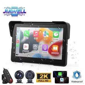 Monitor per Moto con Schermo IPS da 7 Pollici 2K+2K, DVR, GPS, Carplay Wireless, Android Auto, Impermeabile IP67, TPMS - Product Image 1