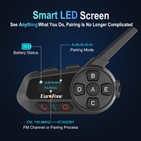 Perlengkapan Bersepeda Helm Sepeda Motor Headset Interkom Nirkabel 6 Orang Chip Qualcomm Tahan Air IPX5 untuk 5.1