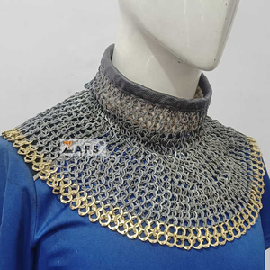 Cota de malla de acero hecha a mano Gorget estilo moderno medieval obispo Caballero armadura Collar para Cosplay y recreaciones históricas - Product Image 4