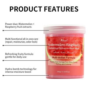 <span class=keywords><strong>Masque</strong></span> Capillaire Professionnel Réparateur Pastèque Framboise Acide Hyaluronique Hydratant Réparateur Verrouillage de l'Humidité Revitalisant - Product Image 3