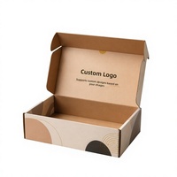 Boîte d'emballage personnalisée en carton ondulé avec logo imprimé pour vêtements, chaussures et accessoires de mode