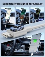 Cordon de chargeur de voiture USB-C câble de données type-c pour iPhone 17/17 Pro/Air/16e/16/15 Pro Max/Plus fil de charge de 3 pieds
