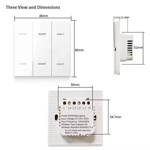 Tuya thông minh Composite cảnh + Relay 1 gang Wifi ZigBee điện không thấm nước push button điều khiển từ xa on off chuyển đổi - Product Image 6