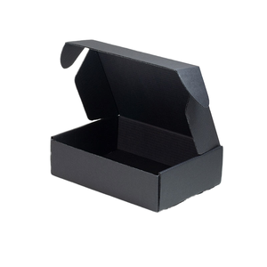 Boîte d'expédition en carton ondulé recyclable blanche 15*15*5cm avec fermeture magnétique, revêtement UV et doublure en éponge pour l'emballage de chaussures et de chaussettes - Product Image 1