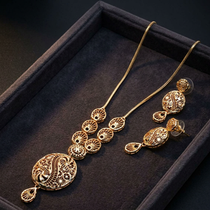 Collares de Oro Laminado de 14K, 18K, 24K al por Mayor, Joyería de Moda, Conjunto de Joyería Turca Moderna, Conjunto de Joyería Turca de Latón Dorado - Product Image 1
