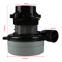 Pasokan pabrik 1400W 1600W Motor Penyedot Debu tanpa sikat untuk Samsung, bagian penyedot debu Motor basah kering 220V 50Hz 1200W