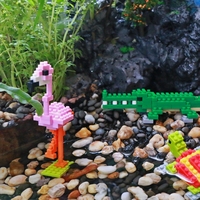 Jouets diy pour enfants en 3D, blocs de construction, mini-briques, animaux, personnalisés, bon marché, pièces
