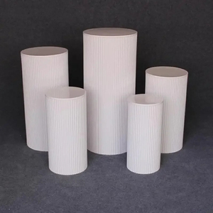 Rak prasmanan berdiri silinder persegi, meja resepsi pernikahan untuk kue bunga makanan buah tampilan alas tiang Prop - Product Image 5