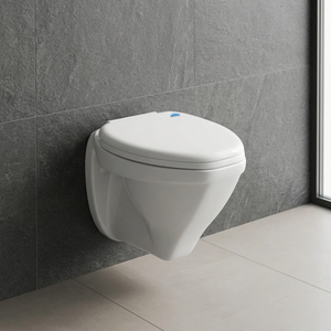 Cuvette de toilette murale en céramique, pas cher, pour salle de bain, WC européen, une pièce, housse de siège souple, cuvette de toilette murale, articles sanitaires - Product Image 3