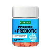 Gummies Probiotiques et Prébiotiques Premium Bacillus Coagulans avec Inuline FOS Favorisent la Santé Digestive et Immunitaire 30 Gummies Saveur Pêche