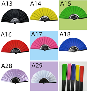 Abanico Chino de Plástico, Abanico Plegable Chino para Danza, Abanico de Seda Blanco Chino para Boda - Product Image 3