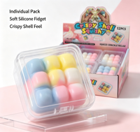 Jouet Squishy en forme de coquille croustillante, simulation de guimauve craquelée, alimentaire, doux à presser, sensoriel, anti-stress, cadeaux pour fêtes