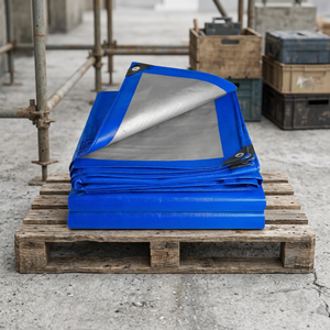 Bâche bleue unie haute durabilité et robuste, grande capacité, résistante aux intempéries, anti-UV, écologique, pour couvrir bateaux et voitures - Product Image 2
