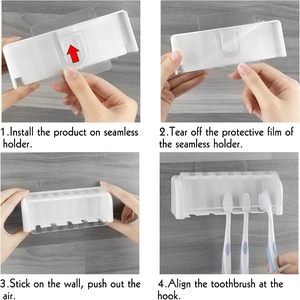 Magnetic Toothbrush Holder Razor Rack Wall Mounted Bathroom Storage Organizer No Drill Shelf - Product Image 6