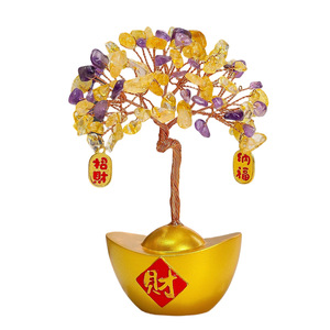 ต้นไม้เงินคริสตัล Ruijie ของตกแต่งโต๊ะขนาดเล็ก สไตล์จีน ถุงนำโชค ของตกแต่งบ้านและสำนักงาน ของขวัญ - Product Image 5