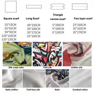 <span class=keywords><strong>Sciarpa</strong></span> <span class=keywords><strong>di</strong></span> <span class=keywords><strong>seta</strong></span> <span class=keywords><strong>di</strong></span> lusso quadrata <span class=keywords><strong>di</strong></span> gelso 100% <span class=keywords><strong>di</strong></span> <span class=keywords><strong>seta</strong></span> stampata a catena floreale con Design Logo personalizzato sciarpe <span class=keywords><strong>di</strong></span> <span class=keywords><strong>seta</strong></span> - Product Image 3