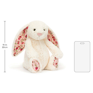 Jelly Cat Bunny - Peluche de Conejo Mediano, Color Crema, con Diseño de Flor y Bayas, Muñeco de Peluche de Conejo, Ideal para Regalo de Cumpleaños - Product Image 4