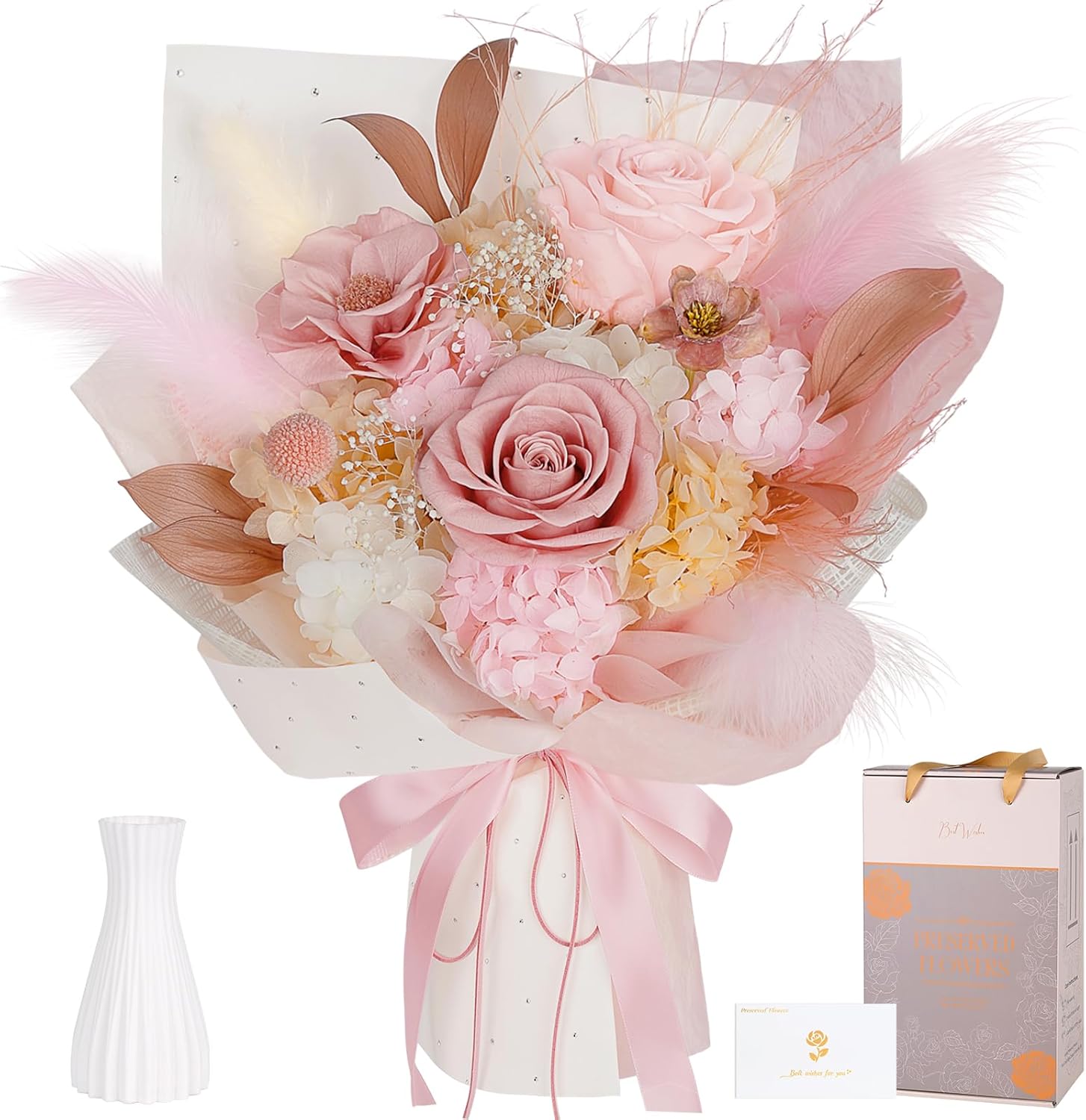 3 Rosas Rosa empolvado
