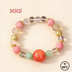 Pulsera <span class=keywords><strong>con</strong></span> Chip RFID <span class=keywords><strong>NFC</strong></span> y Mini Etiqueta, Banda Elástica Impermeable <span class=keywords><strong>con</strong></span> Cristal <span class=keywords><strong>NFC</strong></span> y Piedras Preciosas para Pagos y Transacciones - Product Image 2