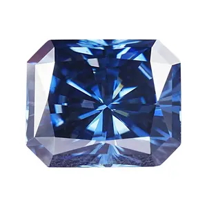 Wholesale Moissanite Price Gemstone Diamonds Bulk Stones Fancy Cut Loose Vivid Blue Moissanite