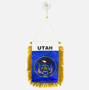 Bandera de South <span class=keywords><strong>Carolina</strong></span> para colgar en la ventana, mini banderas para coche, decoración para espejo retrovisor con ventosa y flecos dorados - Product Image 5