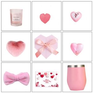 Valentine Day Bath <b>Gift</b> Set Pink Women Spa Bomb Salt Heart Shape Box <b>Gift</b> for Promotion - Product Image 3