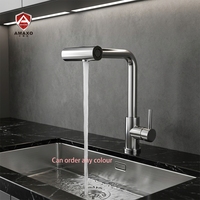 Robinet de cuisine rotatif en acier inoxydable 304 Kaiping Aida avec bec pivotant pour évier