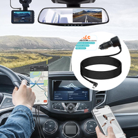 Chargeur allume-cigare de voiture filaire avec câble Type-C à 90 degrés 5V 1.5A Adaptateur d'alimentation DC-DC pour véhicule