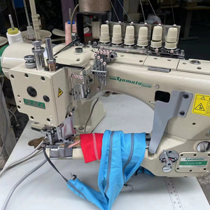 Machine à coudre industrielle plate à 4 <span class=keywords><strong>aiguilles</strong></span> et 6 fils, modèle Yamato FD-62G, d'occasion. - Product Image 1