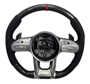 Volant sport <span class=keywords><strong>AMG</strong></span> en cuir et fibre de carbone pour <span class=keywords><strong>Mercedes</strong></span> Benz <span class=keywords><strong>C</strong></span> E S G GLE GLS GLC CLS W213 W222 W205 C63, nouvelle édition améliorée - Product Image 3