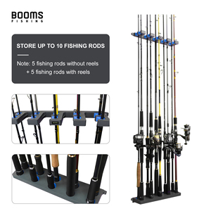 Stainless Steel Fishing <b>Rod</b> Storage Rack Vertical Horizontal Ceiling Wall Mounted 10 & Reels Storage Display - Product Image 2